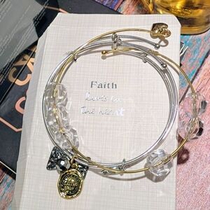 Chic Gold and Silver Charm Bracelet